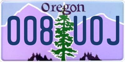 OR license plate 008UOJ