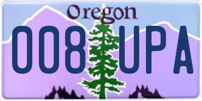 OR license plate 008UPA