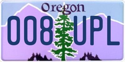 OR license plate 008UPL