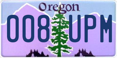OR license plate 008UPM