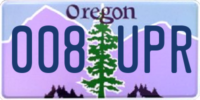 OR license plate 008UPR