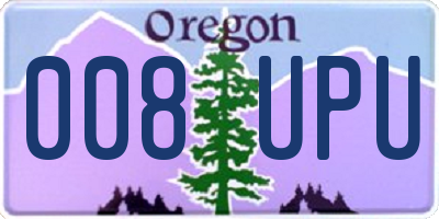 OR license plate 008UPU