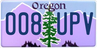 OR license plate 008UPV
