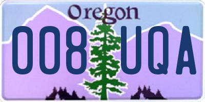 OR license plate 008UQA