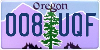 OR license plate 008UQF