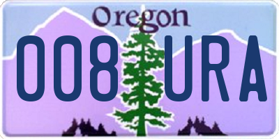 OR license plate 008URA