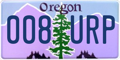 OR license plate 008URP