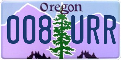 OR license plate 008URR