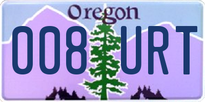 OR license plate 008URT