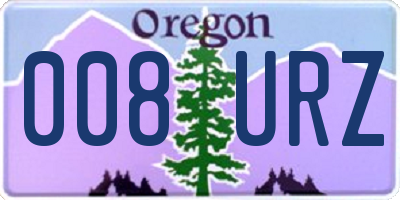 OR license plate 008URZ