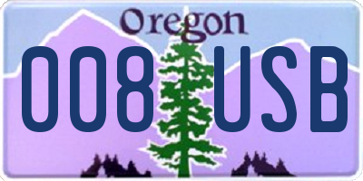 OR license plate 008USB