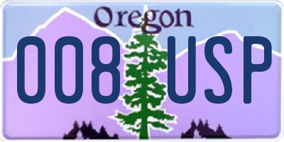 OR license plate 008USP