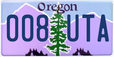 OR license plate 008UTA