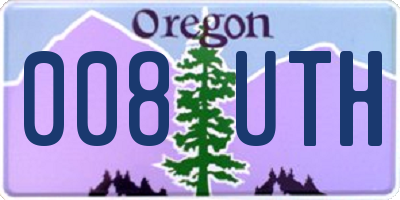 OR license plate 008UTH