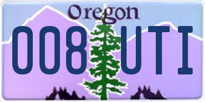 OR license plate 008UTI