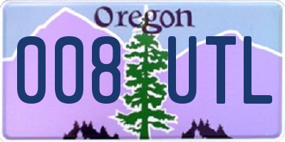 OR license plate 008UTL