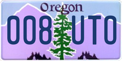 OR license plate 008UTO