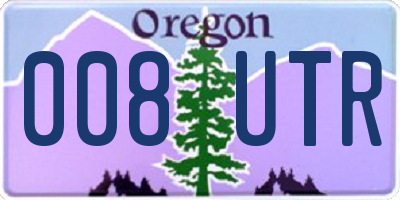 OR license plate 008UTR