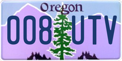 OR license plate 008UTV