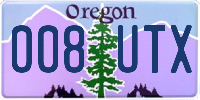 OR license plate 008UTX