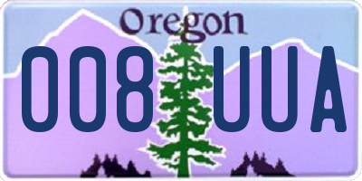 OR license plate 008UUA