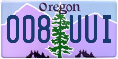 OR license plate 008UUI