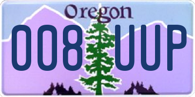 OR license plate 008UUP