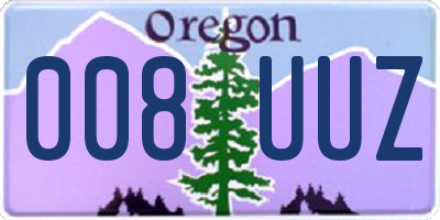 OR license plate 008UUZ