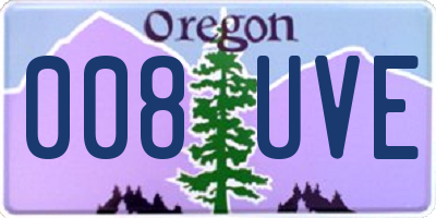 OR license plate 008UVE