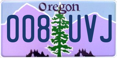 OR license plate 008UVJ