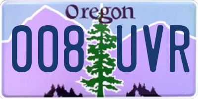 OR license plate 008UVR