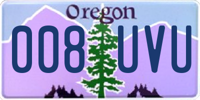 OR license plate 008UVU