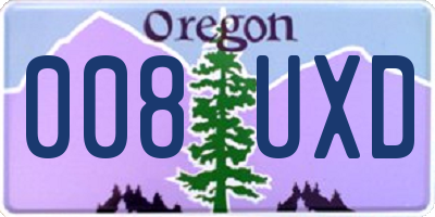 OR license plate 008UXD