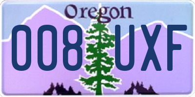 OR license plate 008UXF