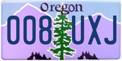 OR license plate 008UXJ