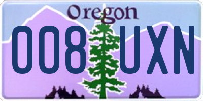 OR license plate 008UXN