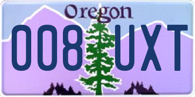 OR license plate 008UXT