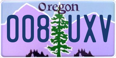 OR license plate 008UXV