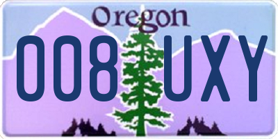 OR license plate 008UXY
