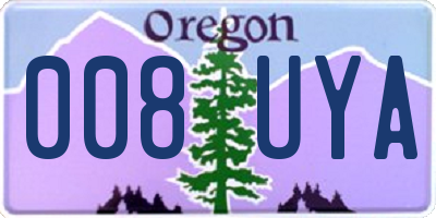 OR license plate 008UYA