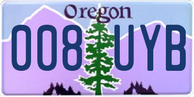 OR license plate 008UYB