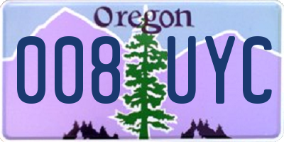 OR license plate 008UYC