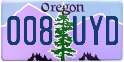 OR license plate 008UYD