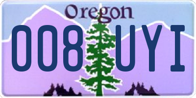 OR license plate 008UYI