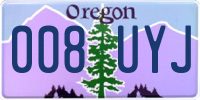 OR license plate 008UYJ