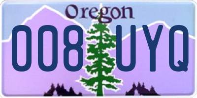 OR license plate 008UYQ