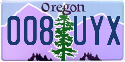 OR license plate 008UYX