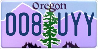 OR license plate 008UYY