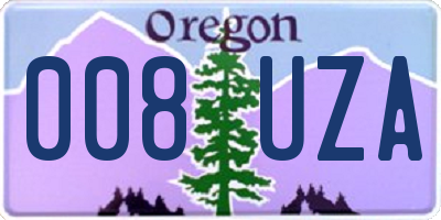 OR license plate 008UZA