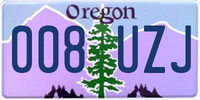 OR license plate 008UZJ
